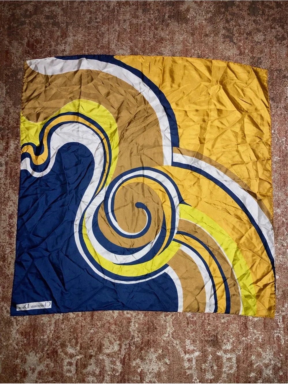 Vintage Christian Dior Abstract Scarf